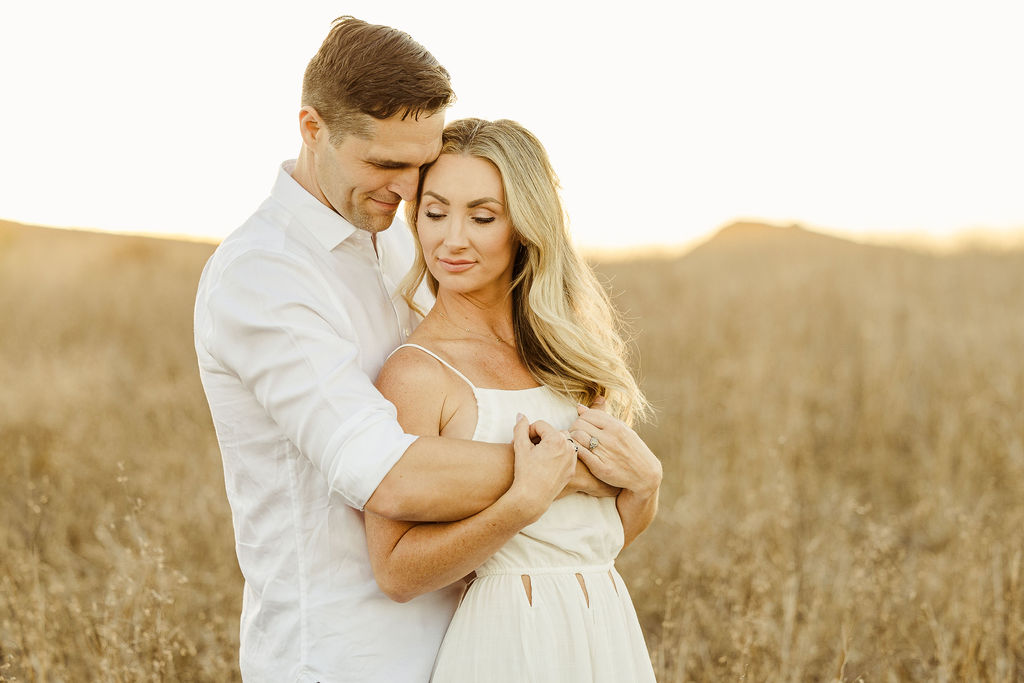 bride and groom engagement session at quail hill in irvine california
